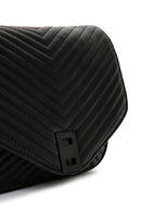 Women's Black Long Strap Quilted Crossbody Bag | Derimod