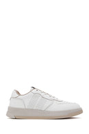 Men's Ecru Leather Sneaker | Derimod