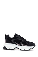 Women's Black Thick Soled Sneaker | Derimod