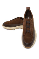 Men's Brown Thick-Soled Leather Casual Sneaker | Derimod
