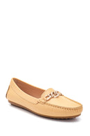 Kadın Bej Deri Loafer | Derimod