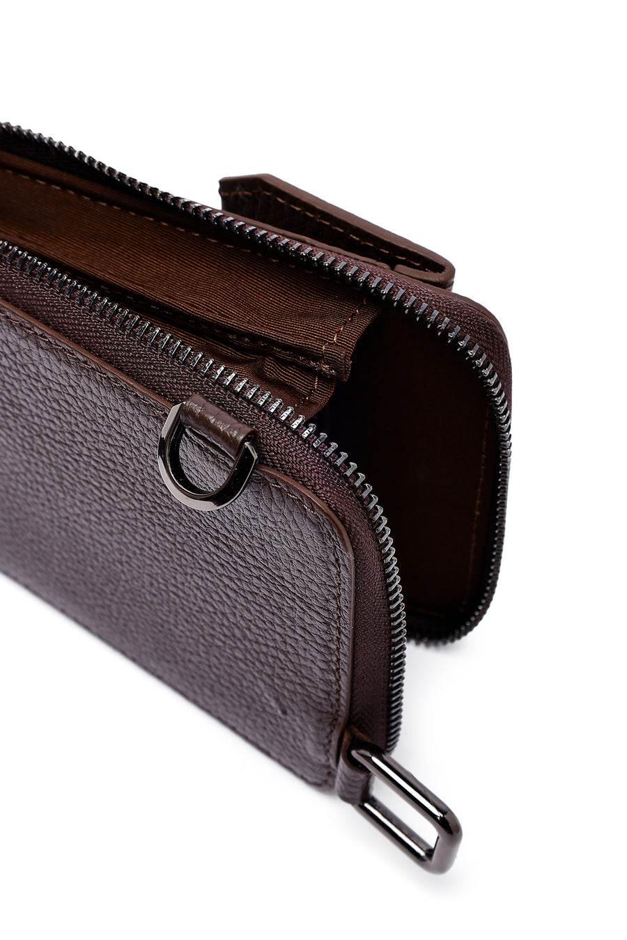 Men's Brown Leather Crossbody Bag