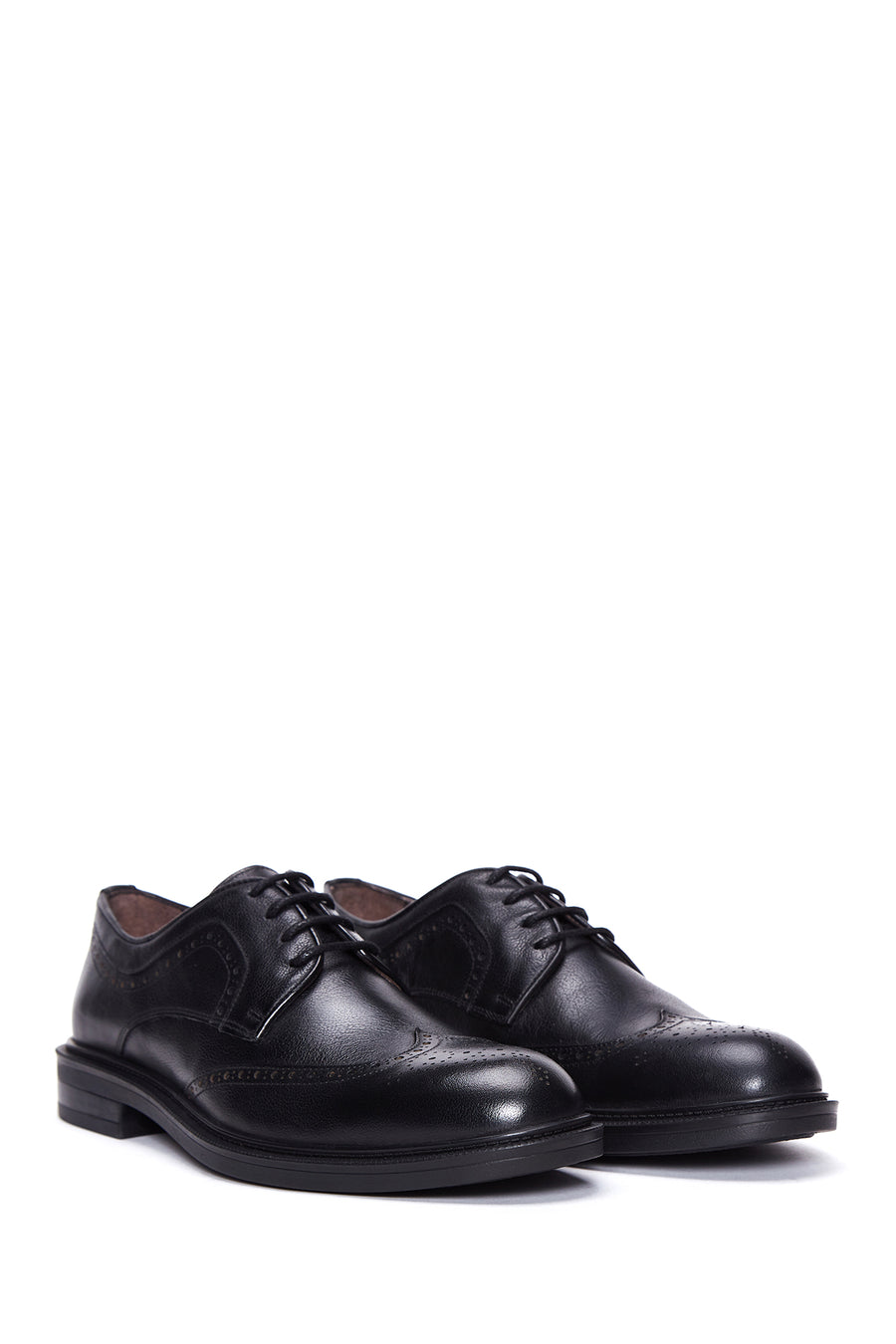 Men's Black Leather Casual Shoes
