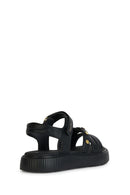 Geox Girls Black Kodette Strappy Leather Sandals | Derimod