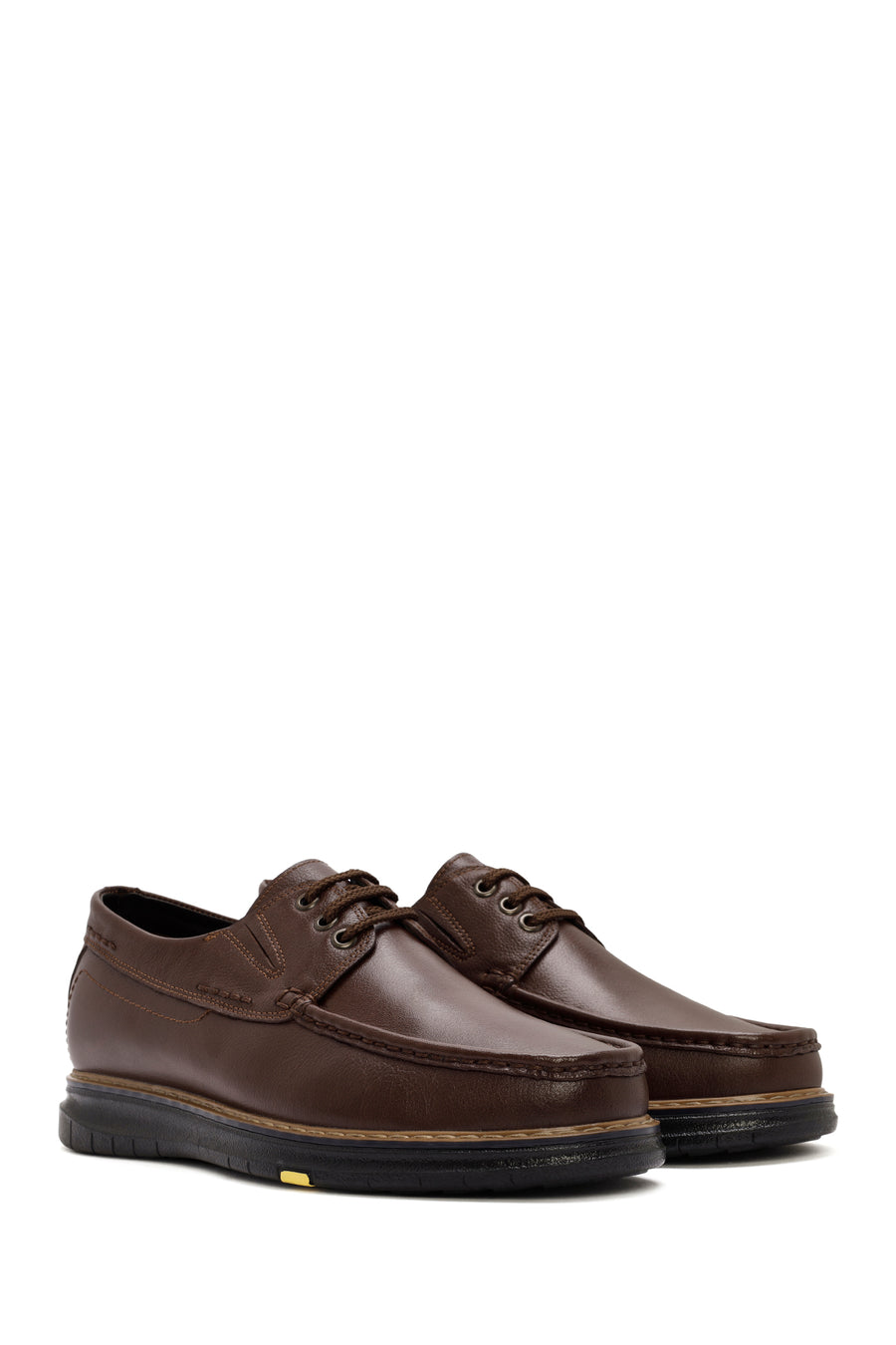 Men's Brown Lace-up Leather Casual Shoes
