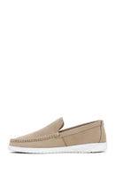 Men's Beige Nubuck Leather Loafer | Derimod