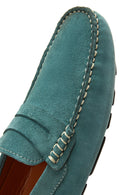 Erkek Mavi Süet Deri Casual Loafer | Derimod