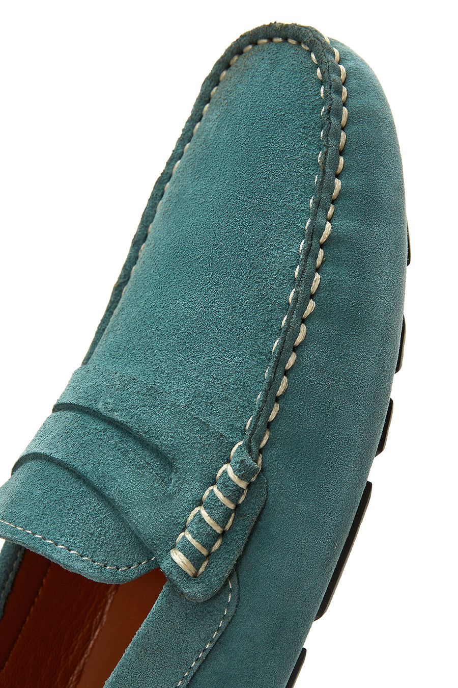 Erkek Mavi Süet Deri Casual Loafer