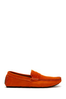 Erkek Turuncu Süet Deri Loafer | Derimod