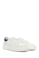 Men's White Lace-up Leather Sneaker | Derimod