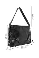 Women's Black Metal Detailed Shoulder Bag | Derimod