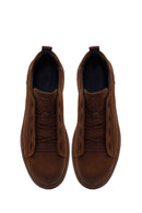 Male Brown Lace-Up Nubuck Leather Sneaker | Derimod