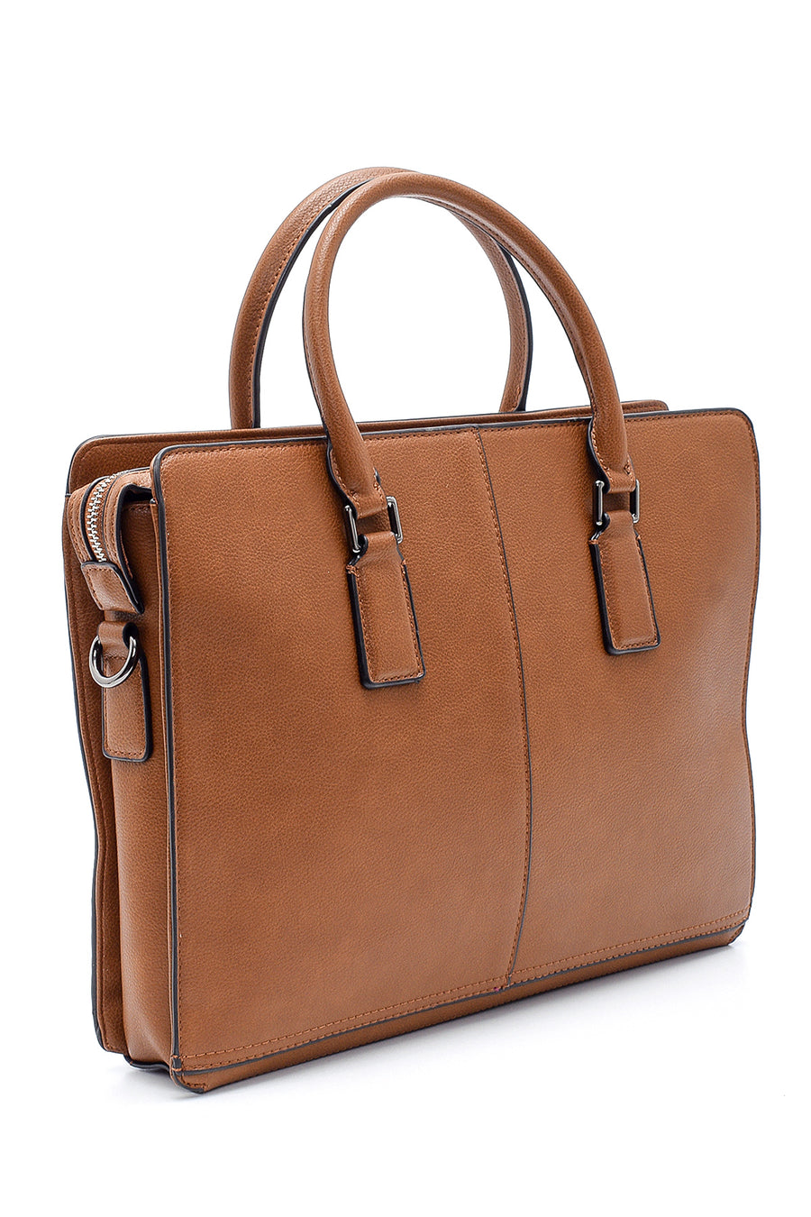 Men's Tan Long Strap Briefcase