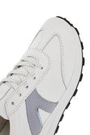 Women's White Lace-Up Leather Sneaker | Derimod