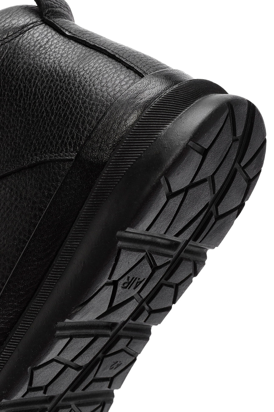 Men's Black Zippered Leather Sports Boots
