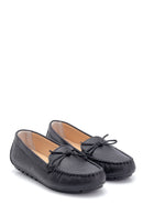 Women's Leather Bow Detailed Loafer | Derimod