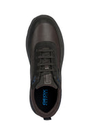 Geox Men's Brown Spherica Lace-Up Sneakers | Derimod