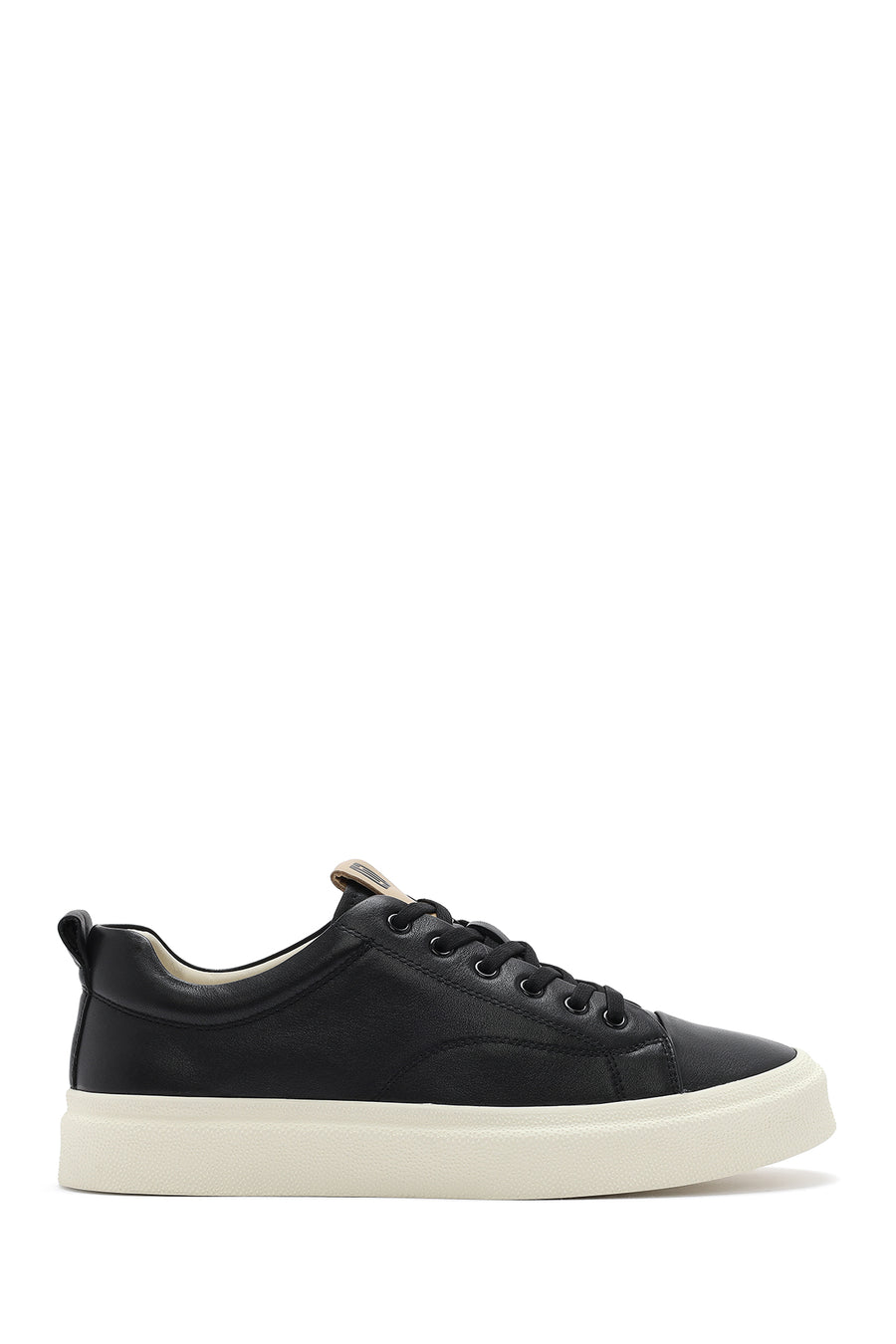 Men's Black Lace-up Leather Sneaker 25SFD692718 | Derimod