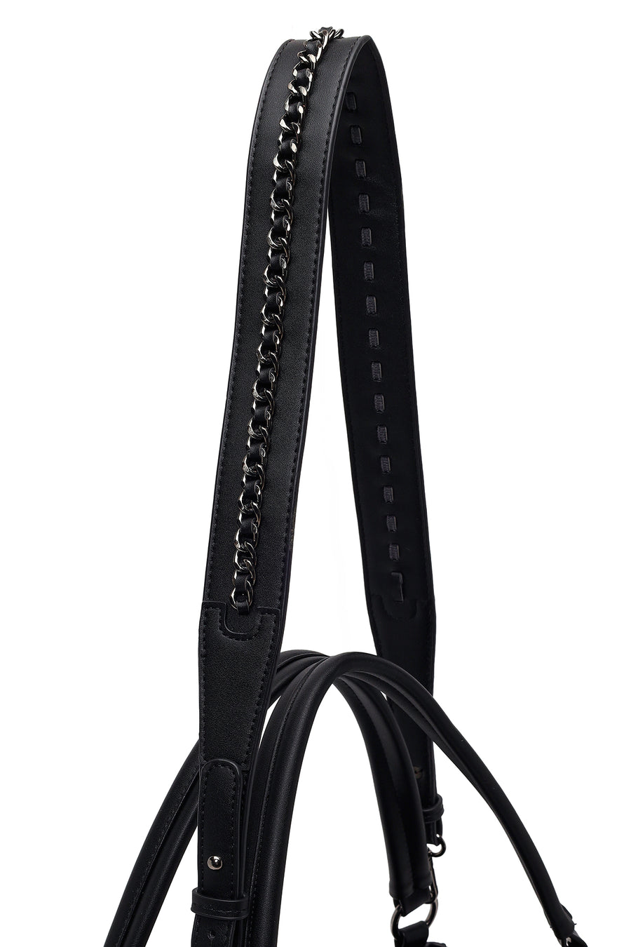 Woman Black Long-Strap Shoulder Bag