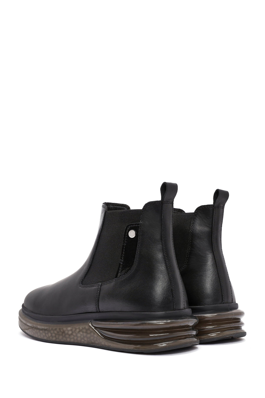 Men's Black Leather Chelsea Boots