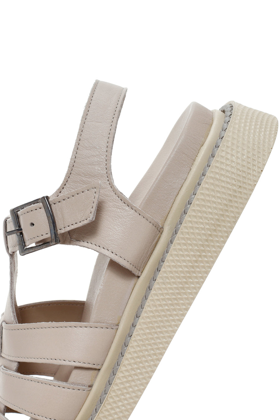 Kadın Vizon Bantlı Deri Comfort Sandalet