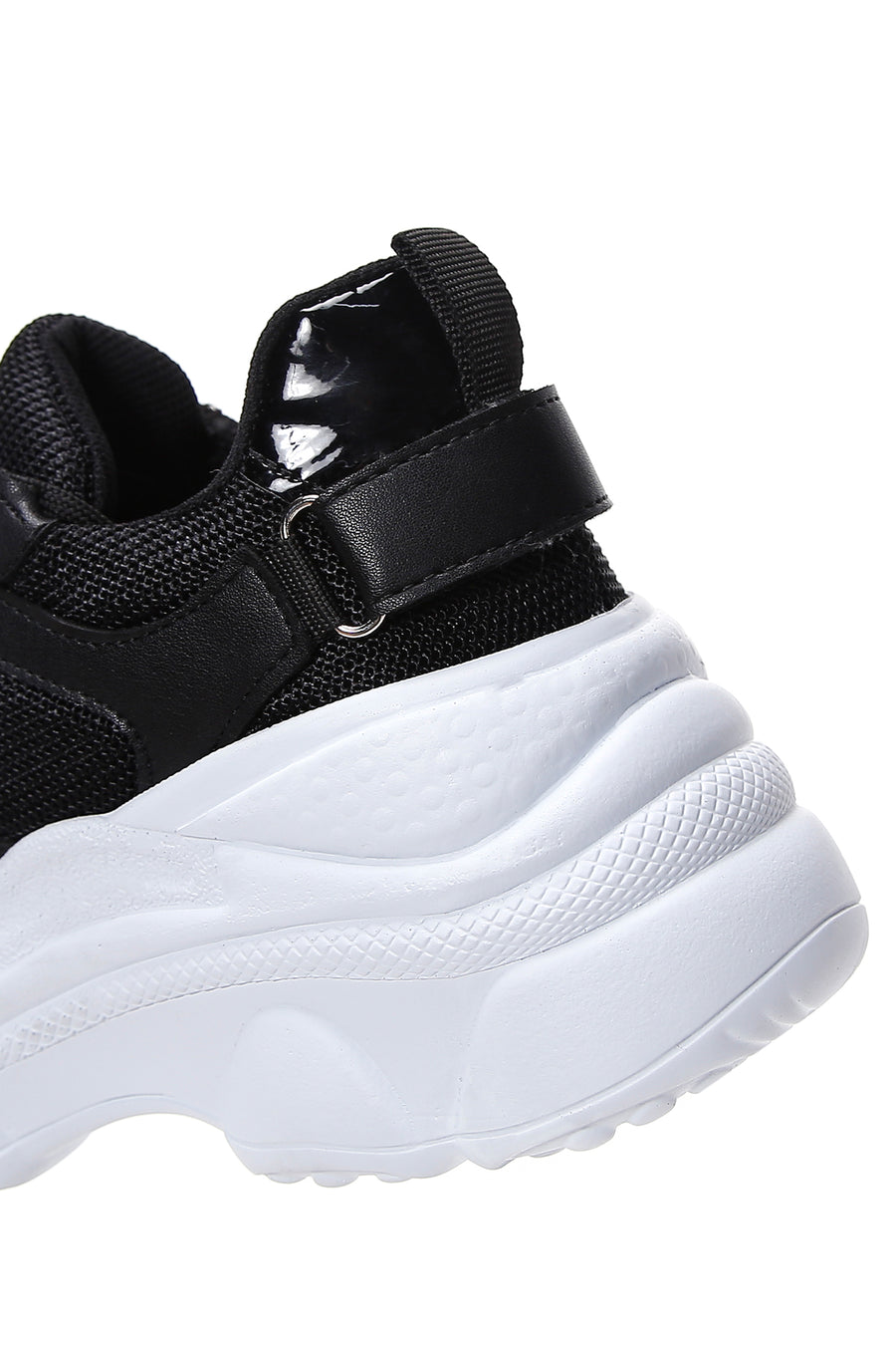 Women's Black Thick Soled Sneaker
