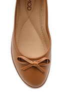 Women's Bow Leather Ballerinas | Derimod