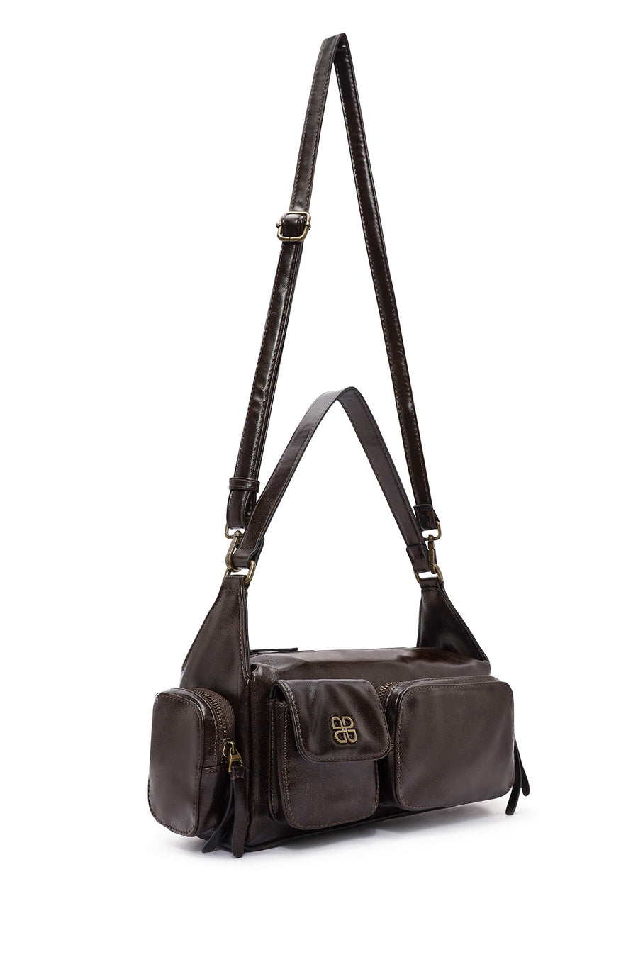 Women's Brown Long Strap Shoulder Bag