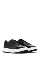 Men's Black Leather Thick Soled Sneaker | Derimod