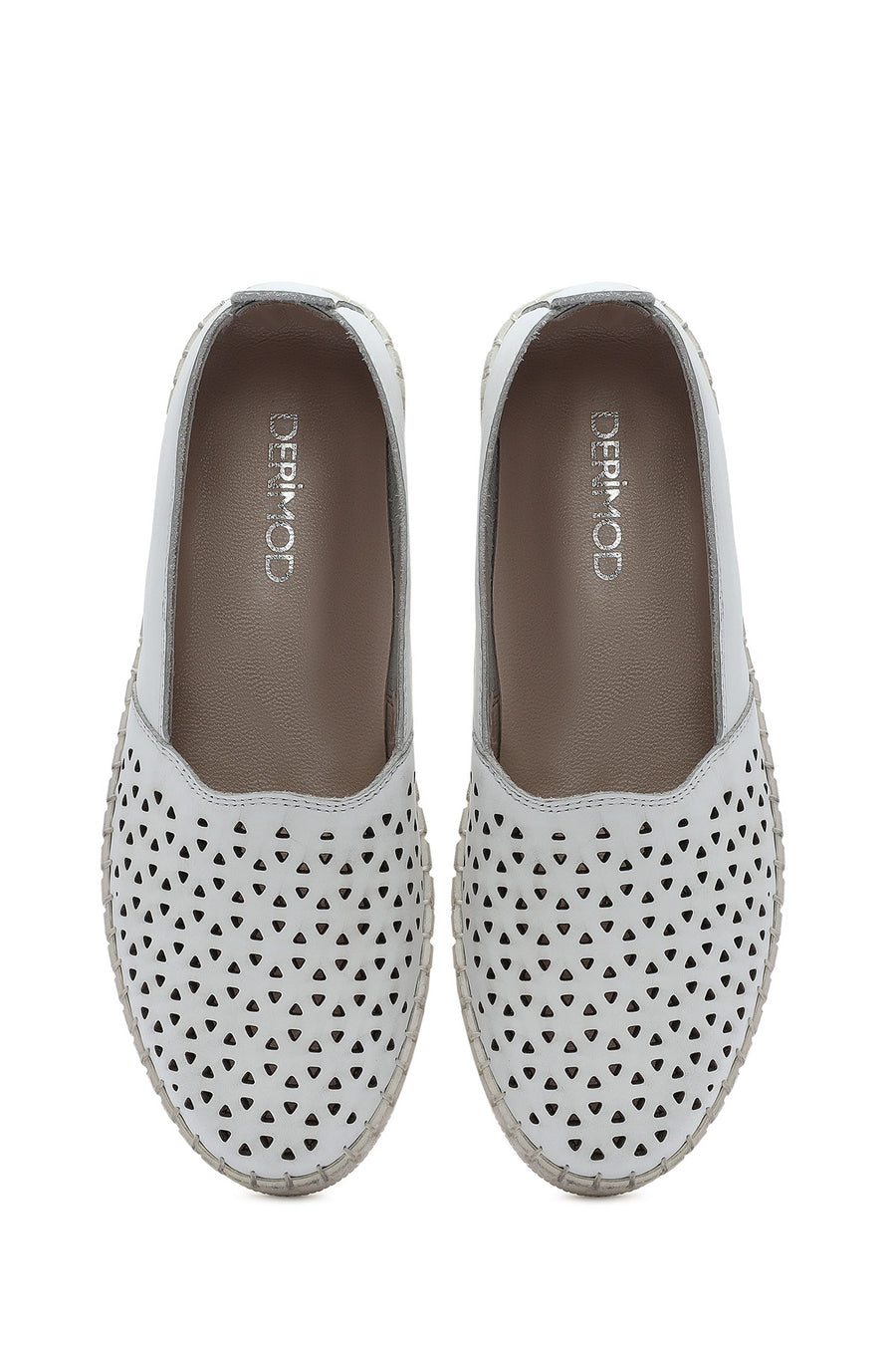 Women's White Leather Comfort Loafer