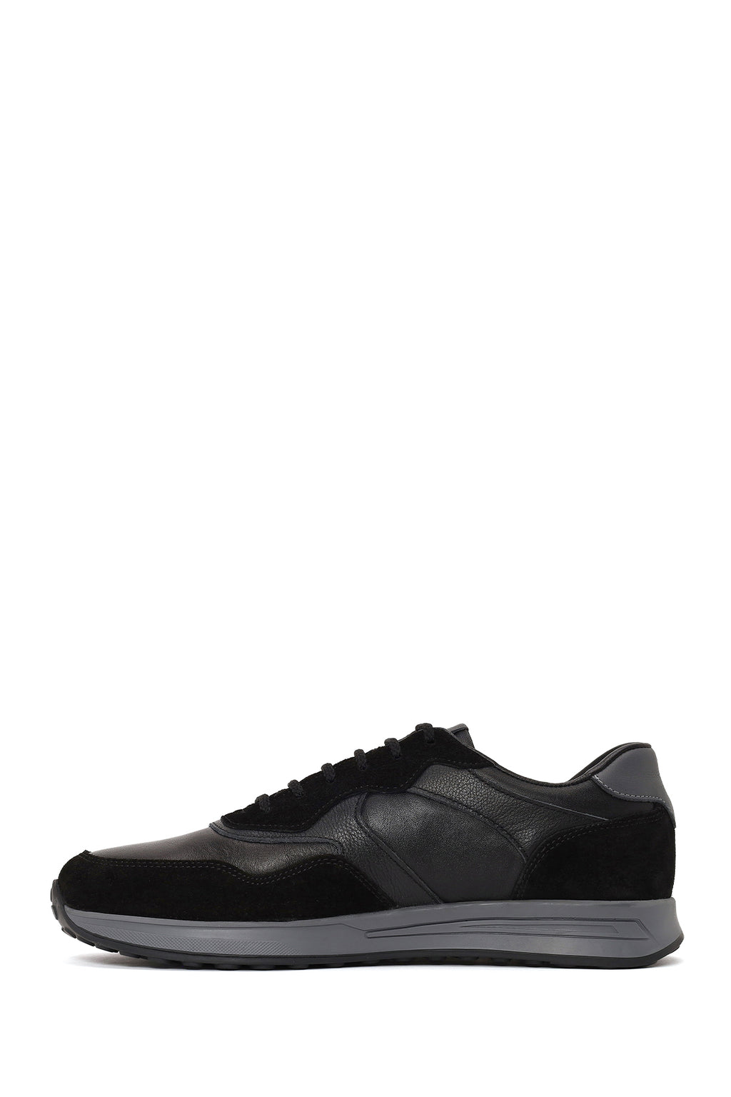 Erkek Siyah Bağcıklı Süet Deri Sneaker