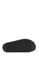 Women's Black Straw Slippers | Derimod