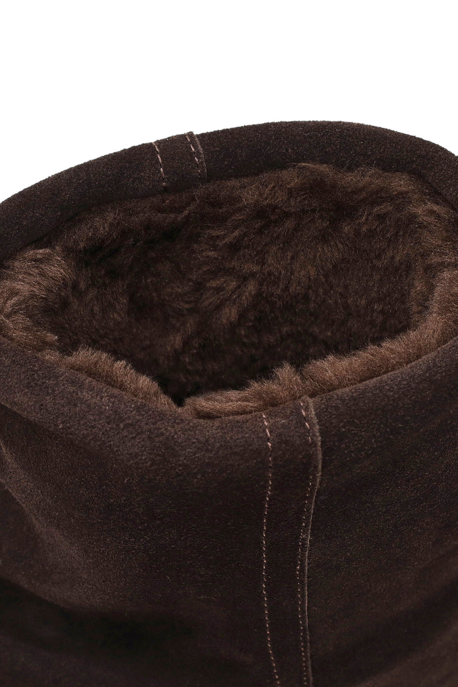 Kadın Kahverengi Kalın Tabanlı Süet Deri Teddy Bot