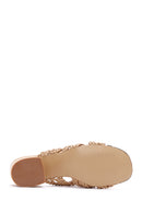 Women's Beige Heeled Slippers | Derimod