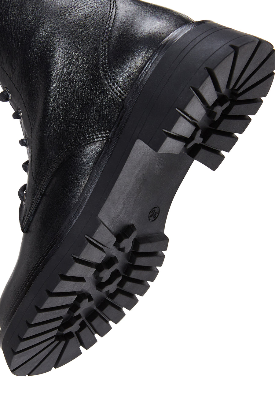 Women's Black Leather Zippered Boots