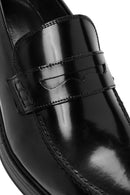 Men's Black Leather Casual Loafer | Derimod