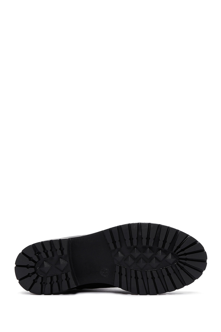 Women's Black Lace-Up Zipper Detailed Combat Boots