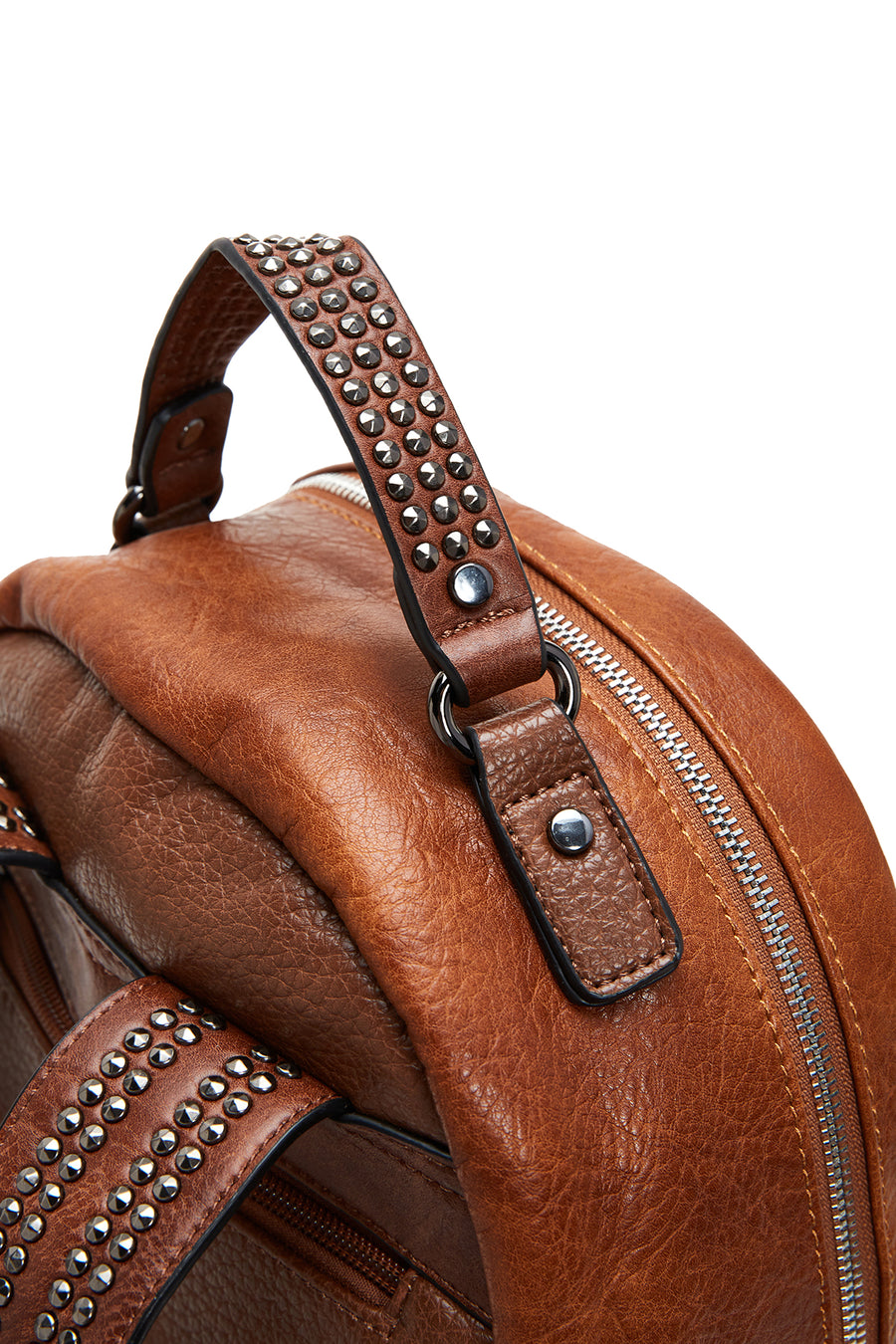 Women's Tan Studded Backpack