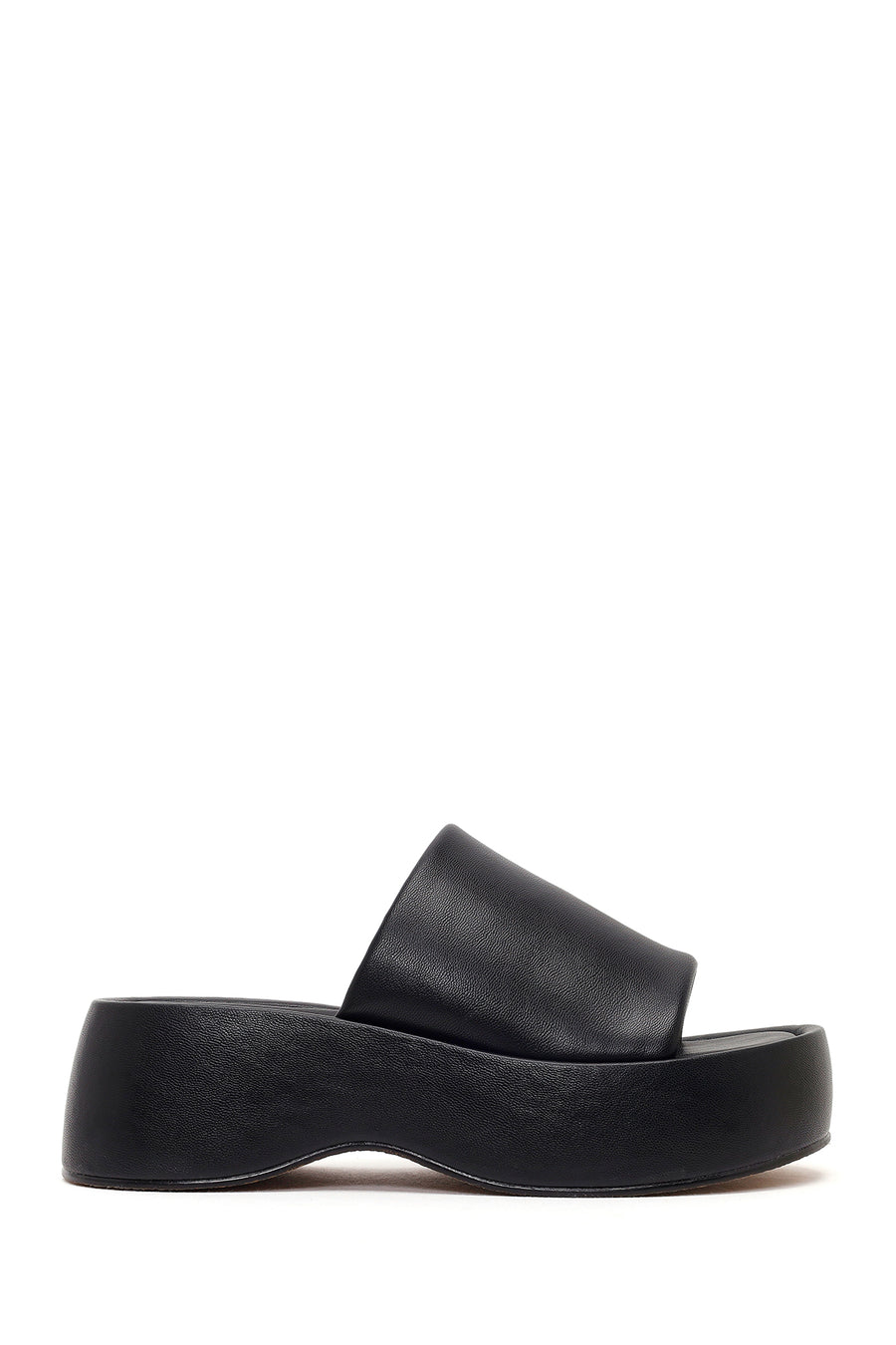 Women's Black Thick Soled Slippers 26SFE463218 | Derimod