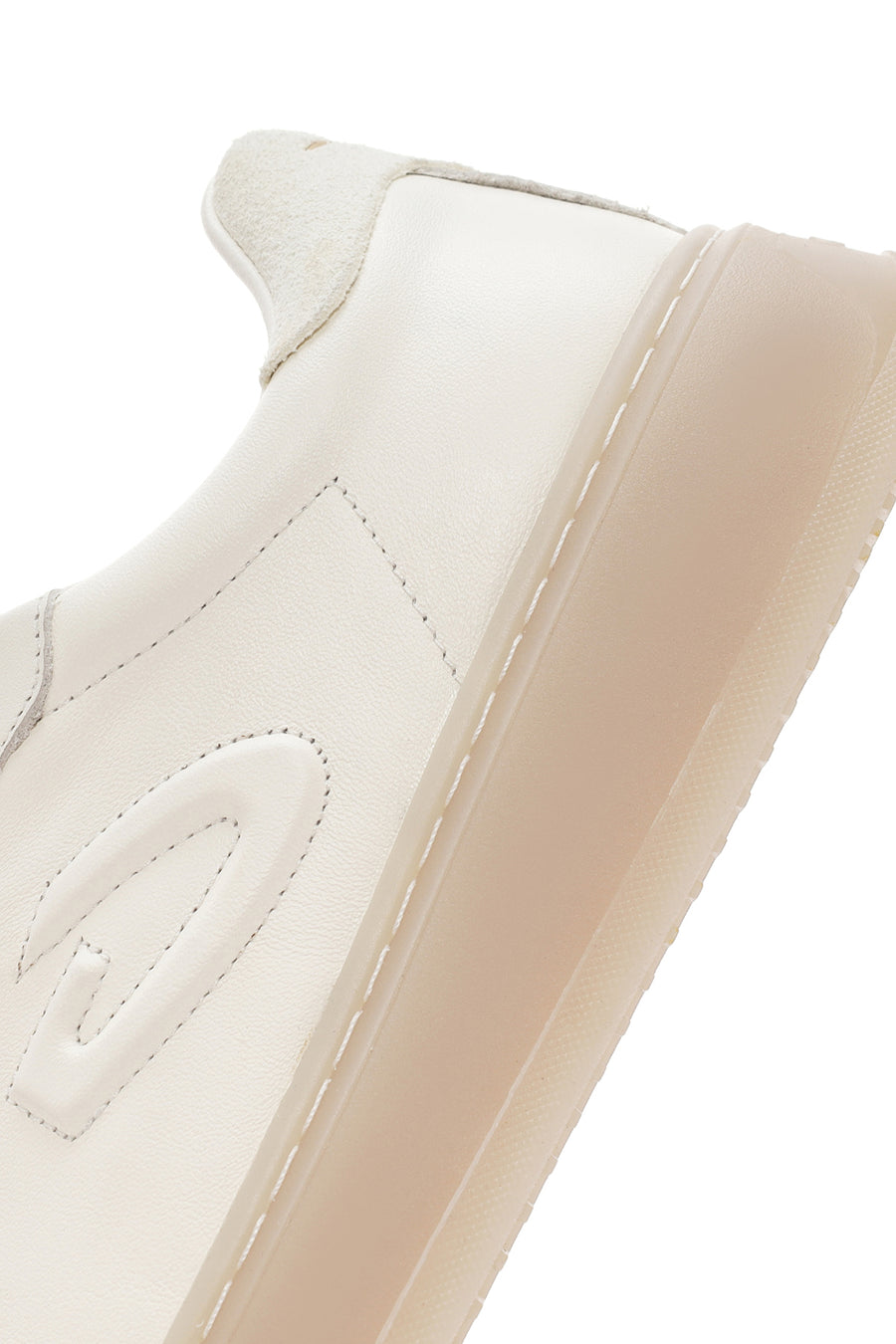 Alberto Guardiani Erkek Beyaz New Era Bağcıklı Deri Sneaker