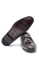 Men's Leather Knit Pattern Loafer | Derimod