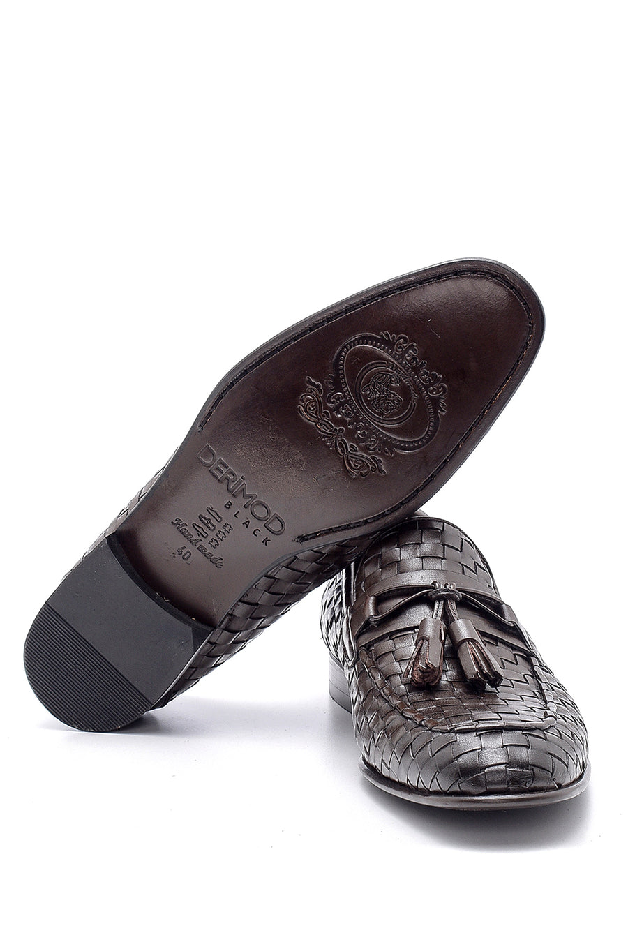 Men's Leather Knit Pattern Loafer