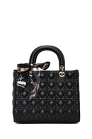 Women's Black Long Strap Quilted Handbag | Derimod