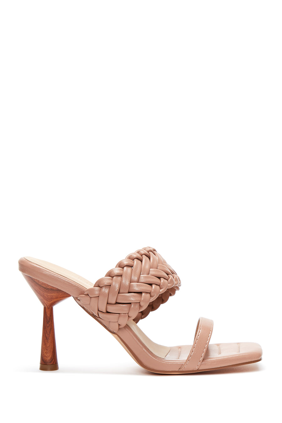 Women's Beige Knitted Heeled Slippers 22SFE493629 | Derimod