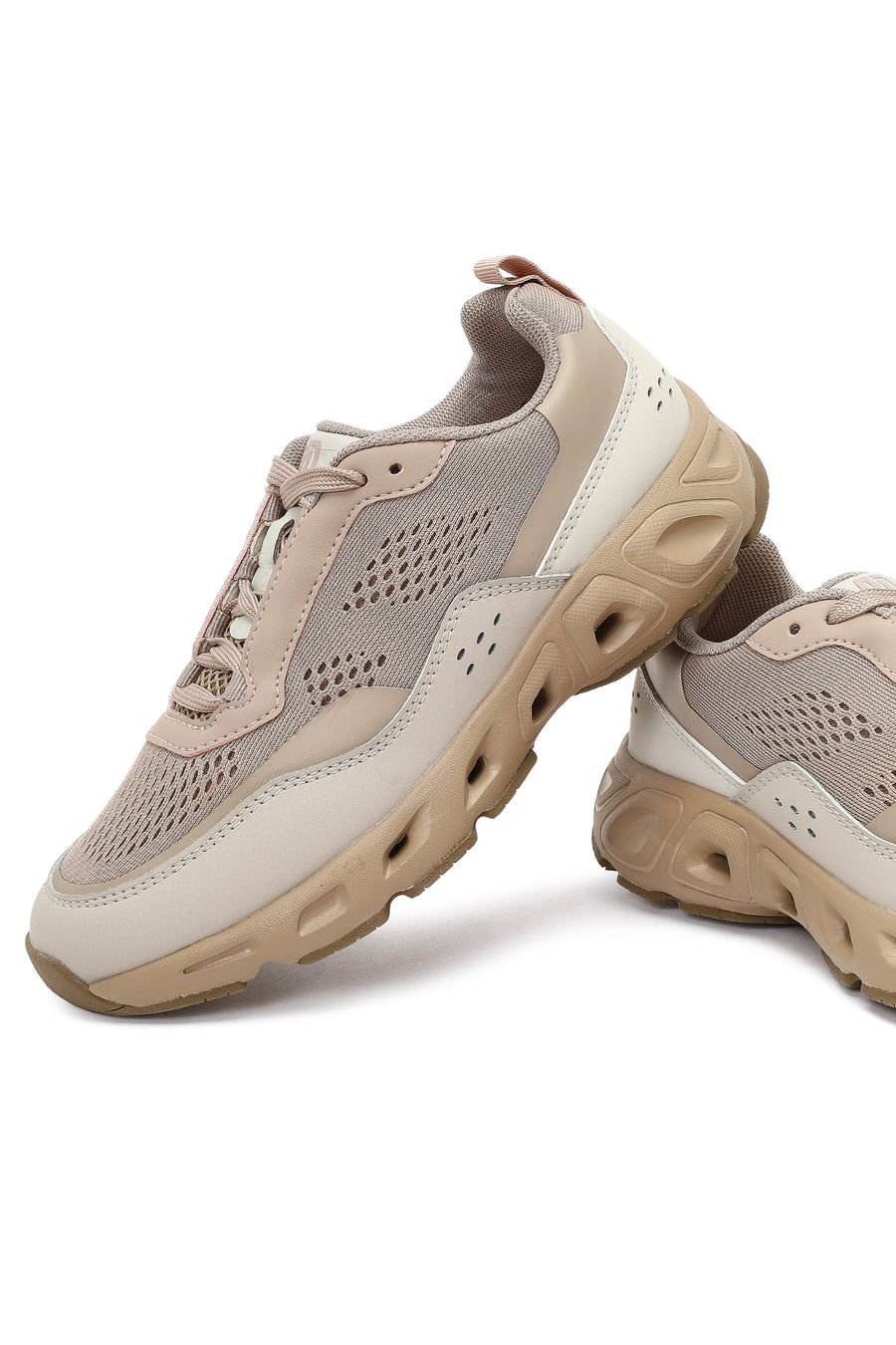 Derimod Studio Women's Beige Lace-Up Thick-Soled Sneaker