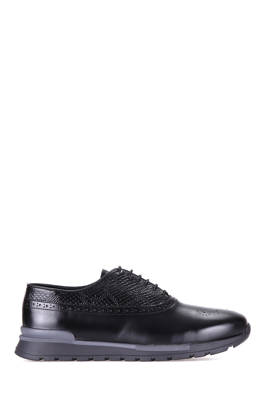 Crocodile Patterned Men's Leather Shoes 18WFD330722 | Derimod