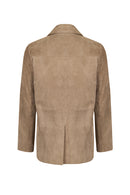 Luna Woman Beige Blazer Suede Jacket | Derimod