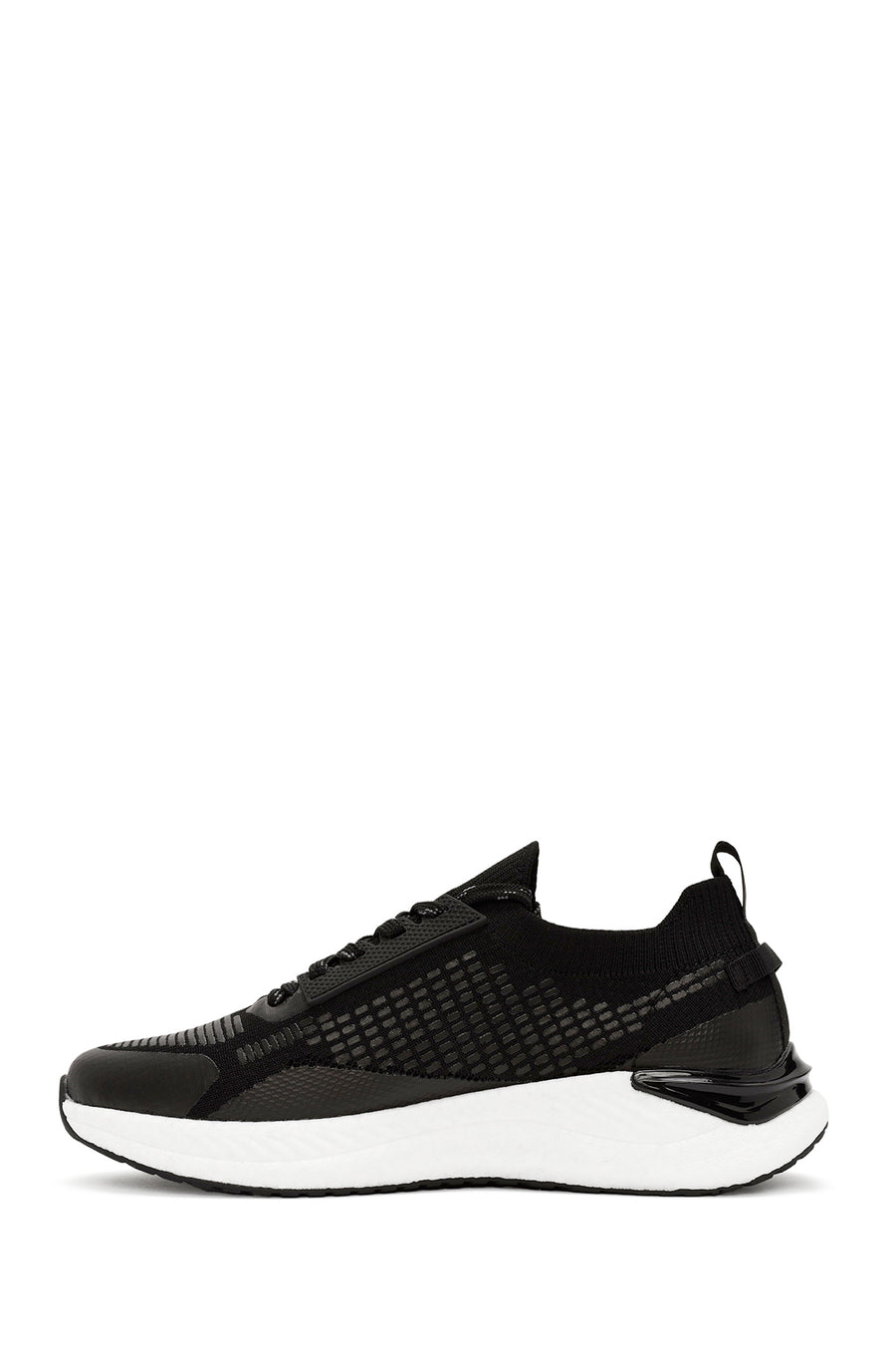Derimod Zero Men's Black Lace-Up Thick Soled Fabric Sneaker
