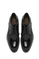 Men's Black Laced Patent Leather Classic Shoes | Derimod