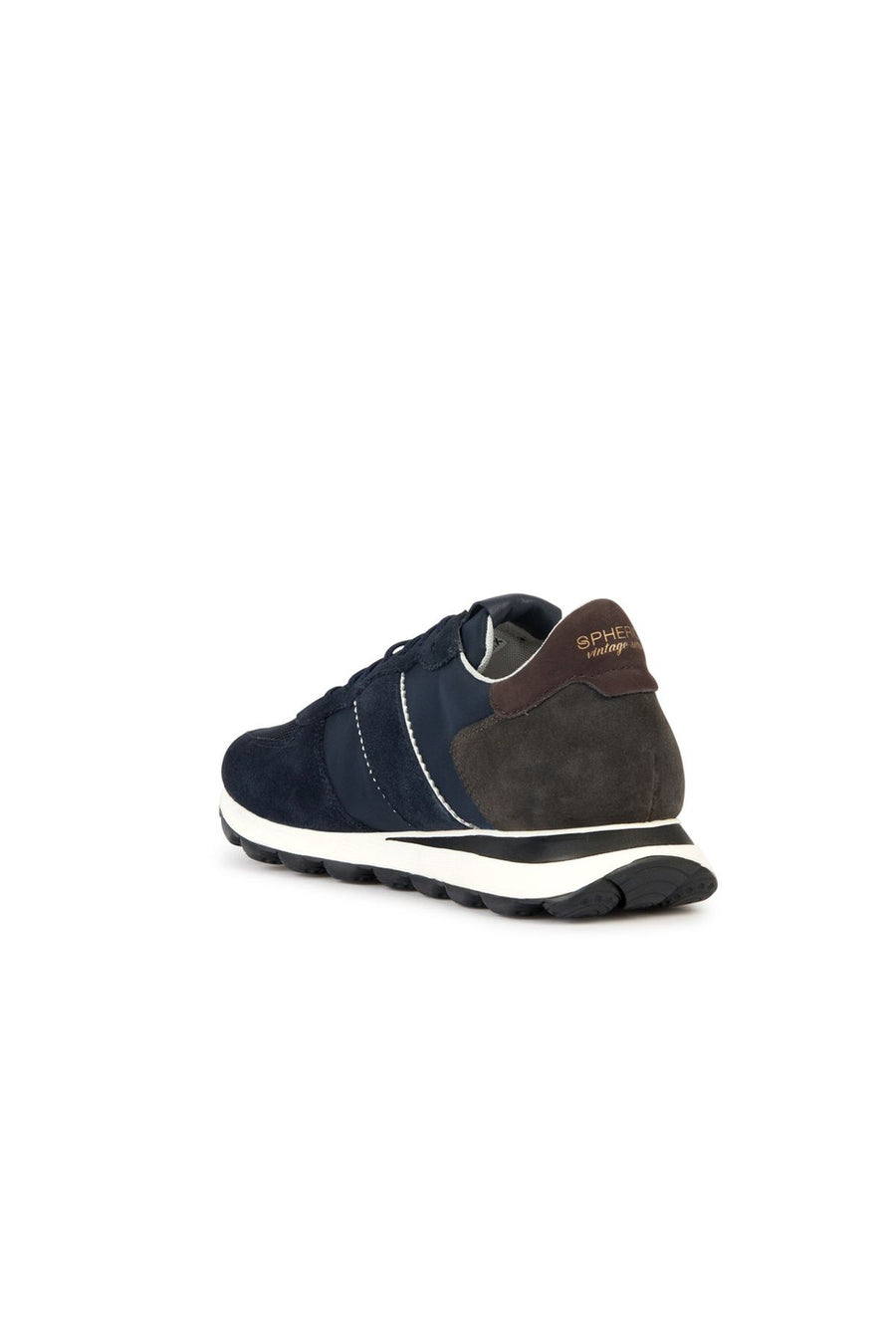Geox Erkek Lacivert Spherica Vseries Bağcıklı Süet Deri Sneaker